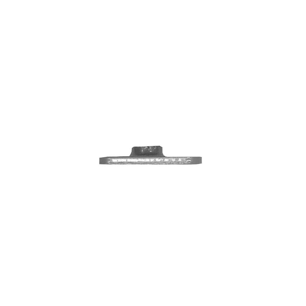 Massief stalen bevestigingsplaat grijs vierkant 4,8 bij 4,8 cm en hoogte 0,4 cm (M10) - 4 stuks