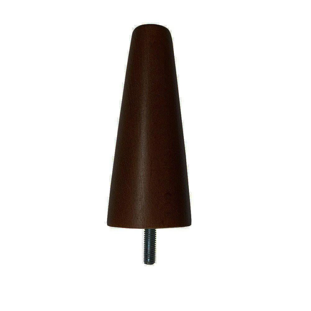 Meubelpoot bruin conisch 5,5 bij 5,5 cm en hoogte 12 cm van massief hout (M8)