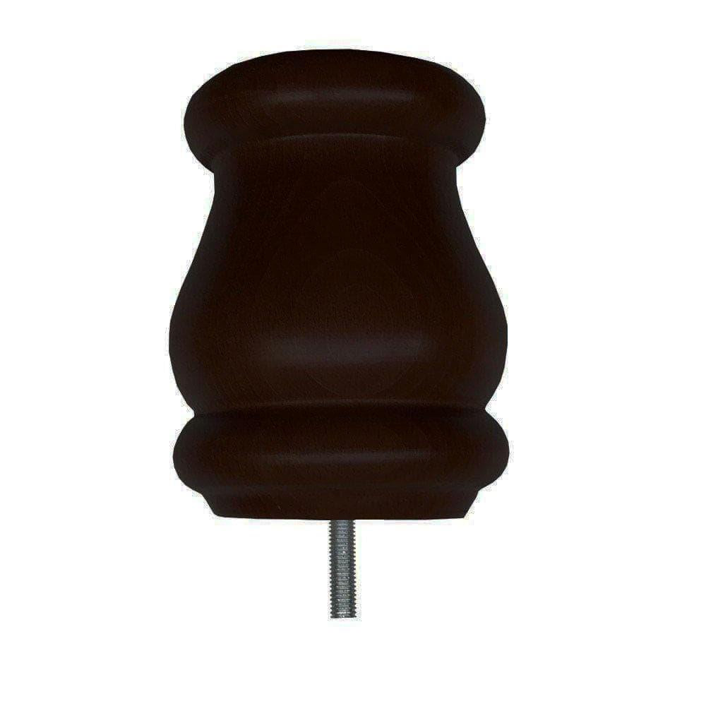 Meubelpoot bruin rond Ø 9 cm en hoogte 12 cm van massief hout (M8)