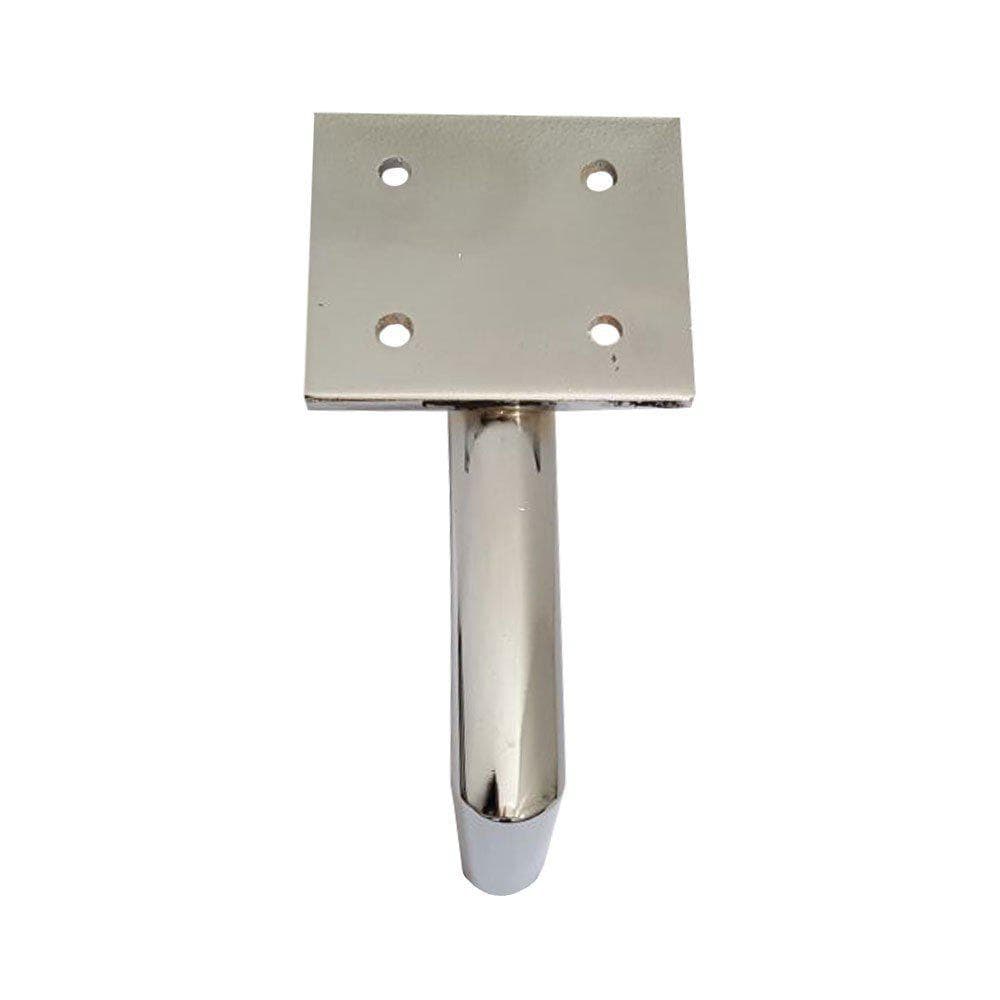 Stalen meubelpoot chroom hoek 4 bij 2 cm en hoogte 15 cm