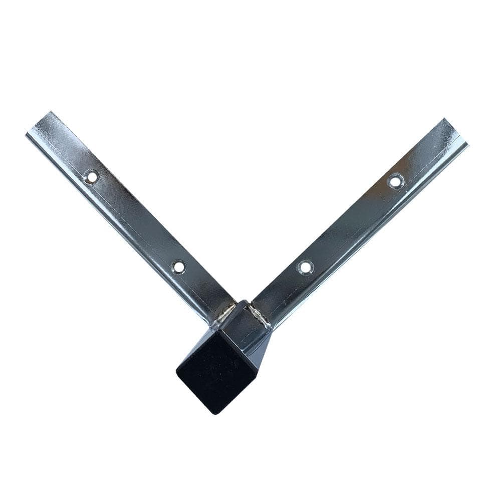 Stalen meubelpoot chroom hoek 3 bij 3 cm en hoogte 12,5 cm