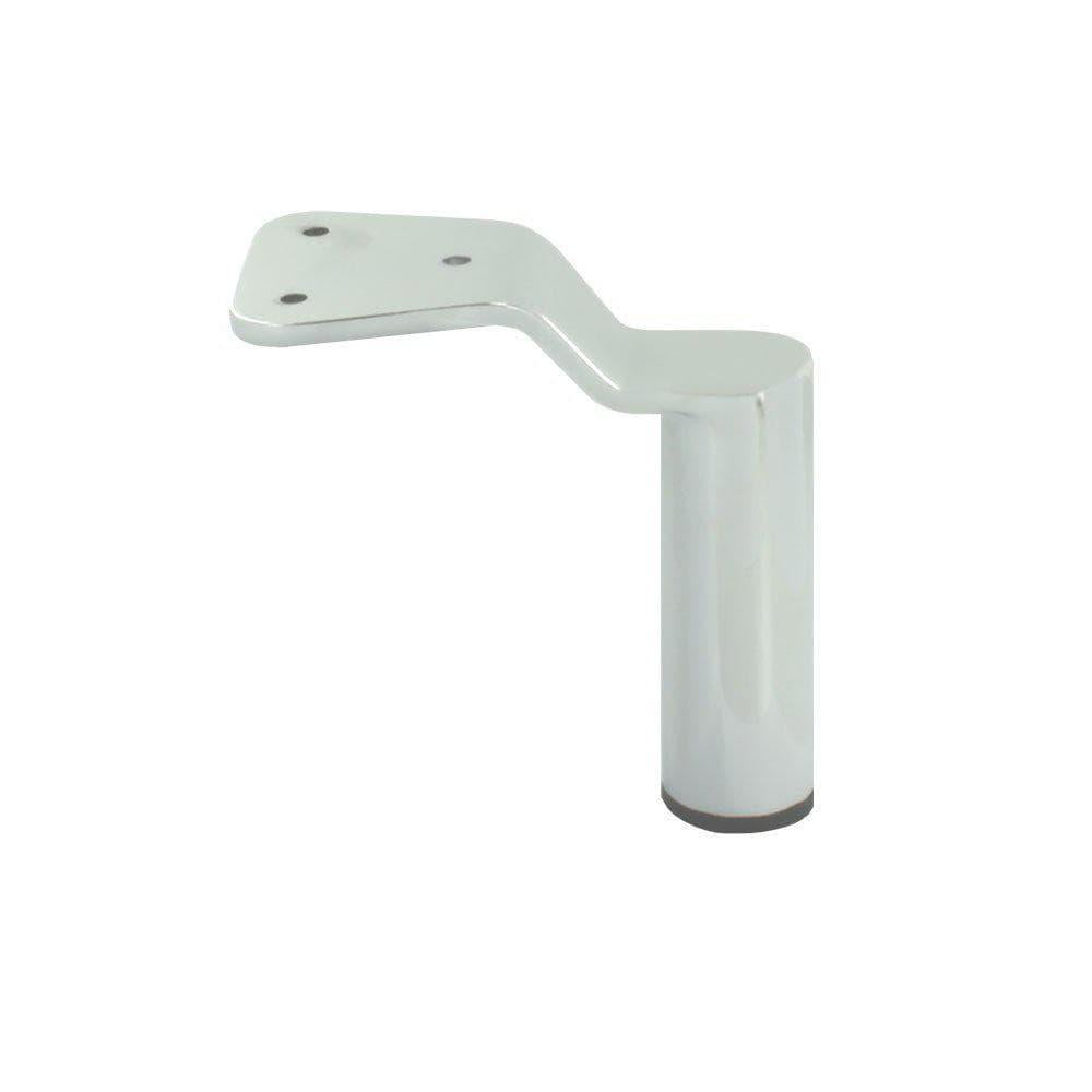 Stalen meubelpoot chroom rond ø 3,8 cm en hoogte 14 cm