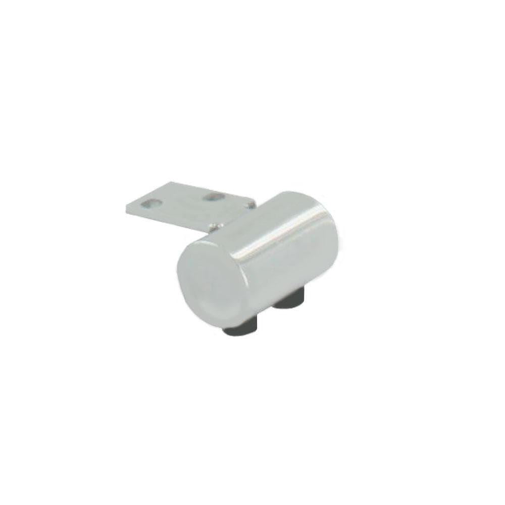 Stalen meubelpoot chroom rond 2,5 bij 4 cm en hoogte 2,5 cm