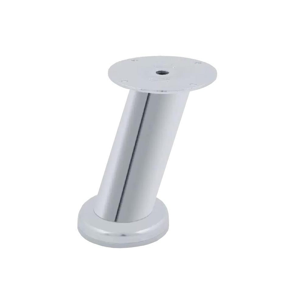 Chroom meubelpoot rond ø 4,2 cm en hoogte 10 cm