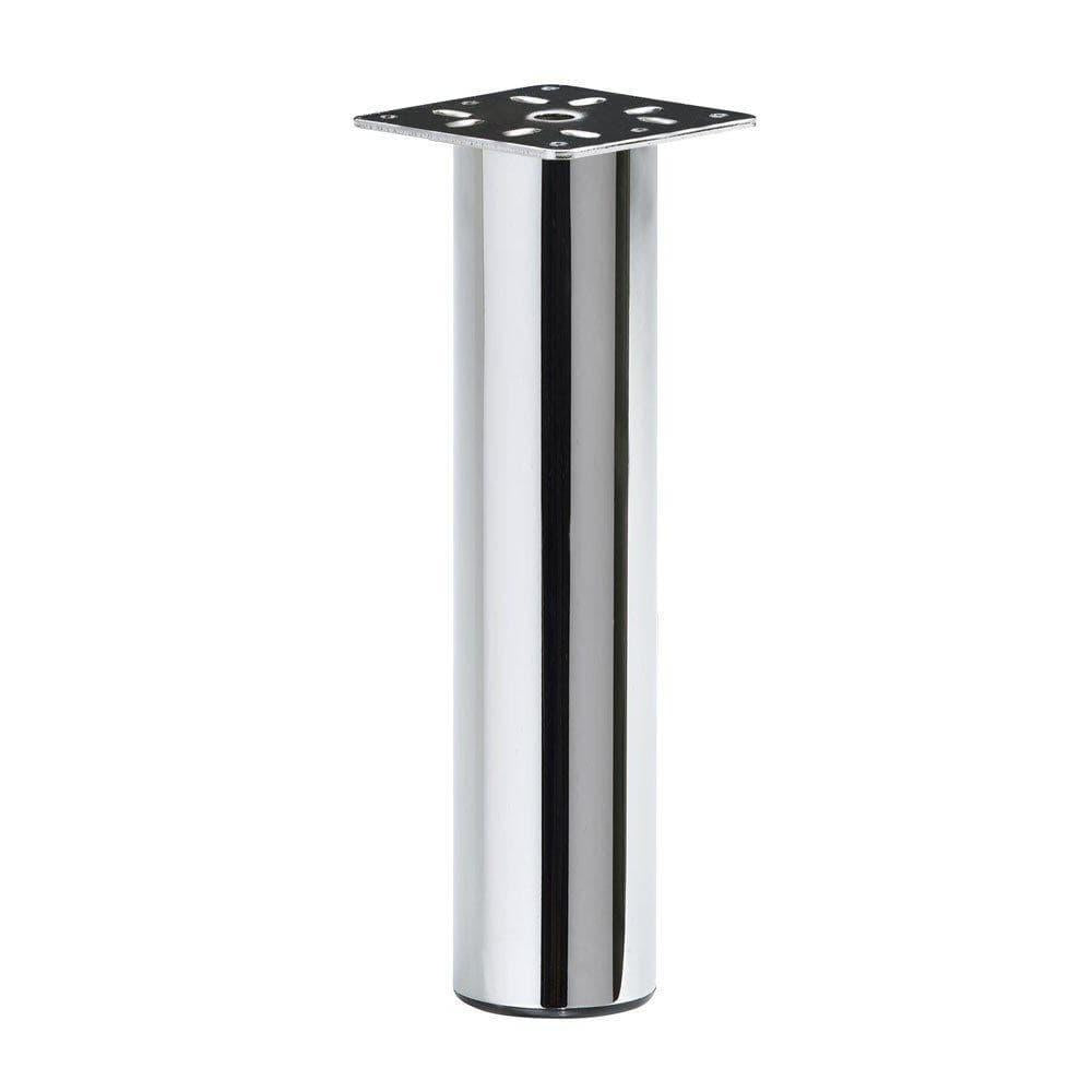 Stalen meubelpoot chroom rond ø 5 cm en hoogte 20 cm