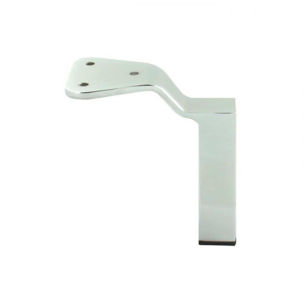 Stalen meubelpoot chroom vierkant 3 bij 3 cm en hoogte 14 cm