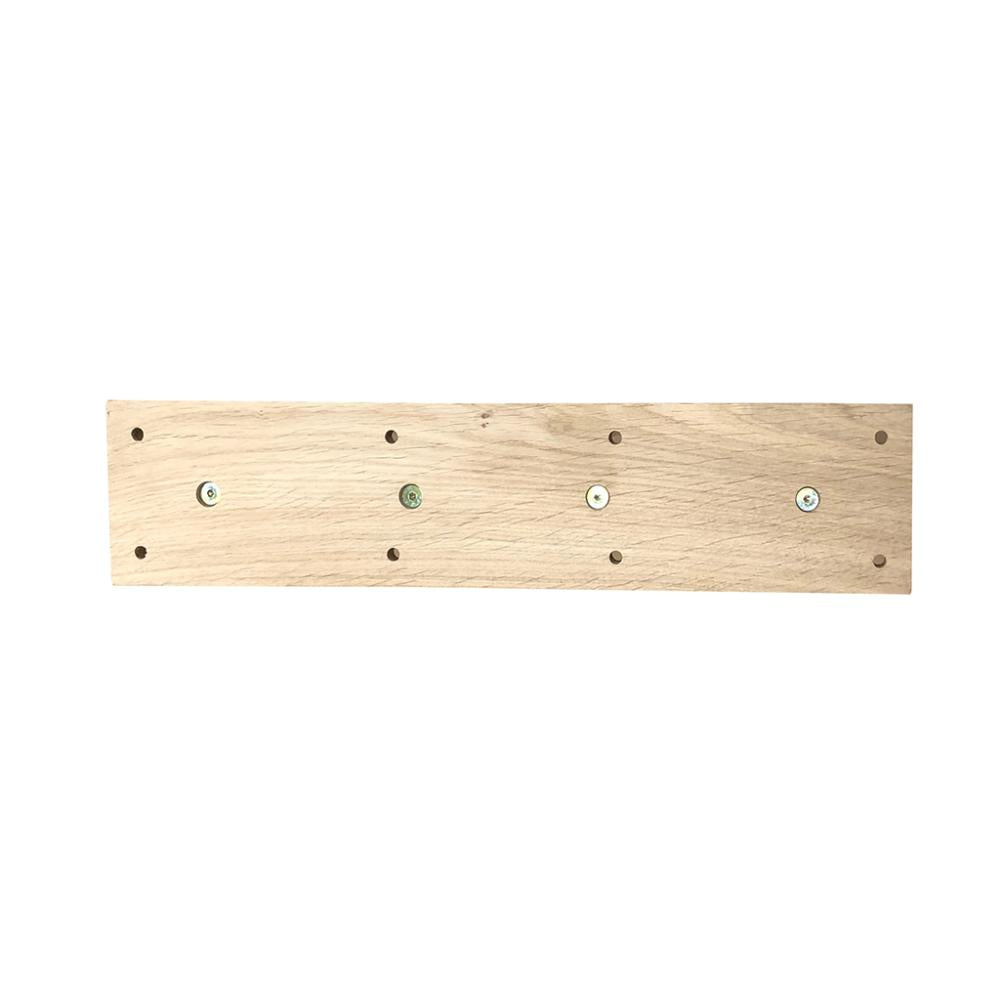 Set H-poten massief eiken 44,5 x 4 cm en hoogte 40 cm (20 x 4 cm)