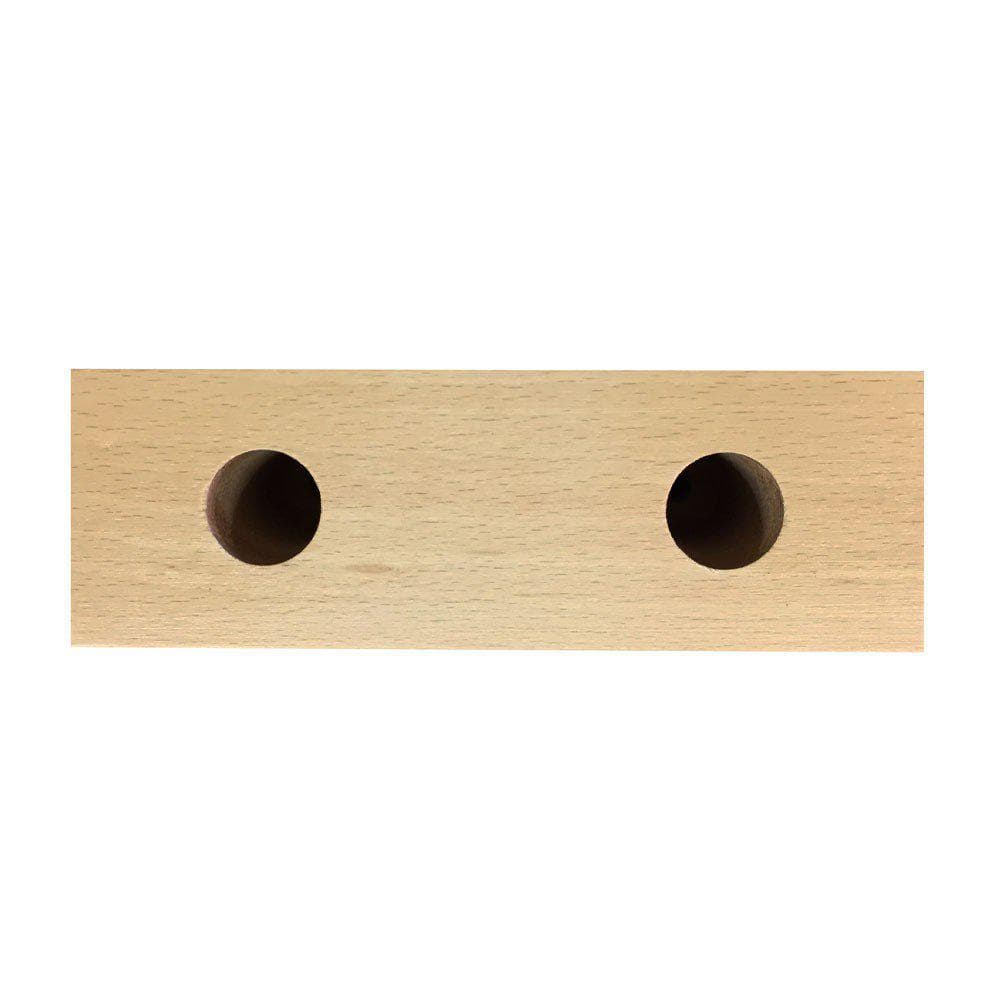 Meubelpoot rechthoek 15 bij 5 cm en hoogte 12 cm van massief hout