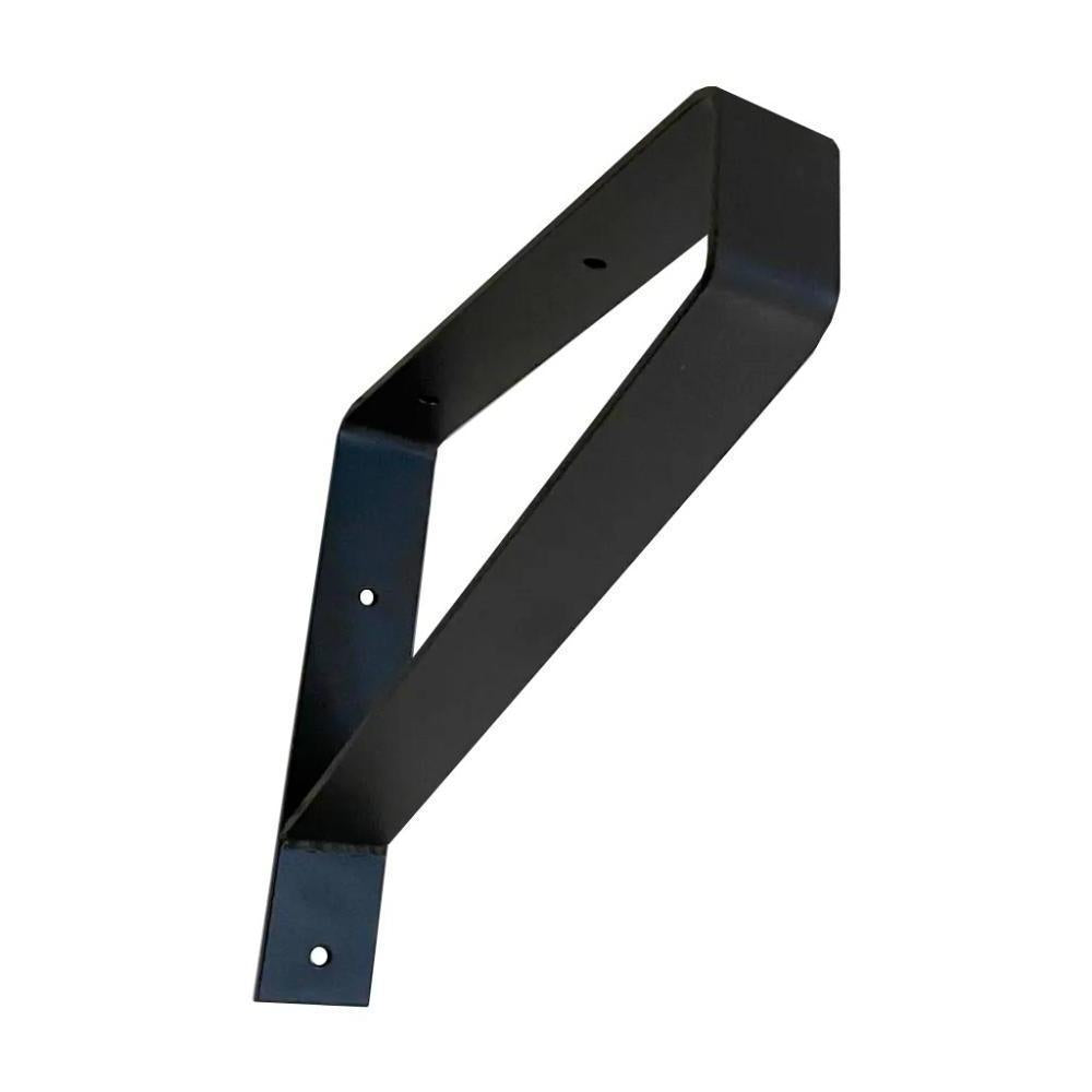 Massief stalen muurbeugel zwart diepte 30 cm en hoogte 15 cm