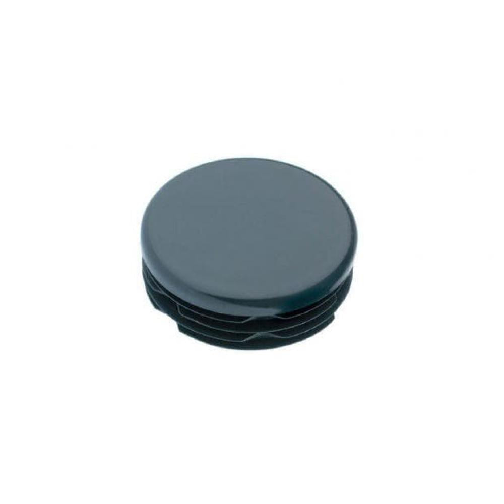 Inslagdop/meubeldop zwart rond Ø 4,2 cm en hoogte 0,4 cm van kunststof - 4 stuks