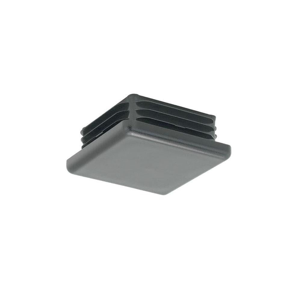 Inslagdop/meubeldop zwart vierkant 12 bij 12 cm en hoogte 0,6 cm van kunststof