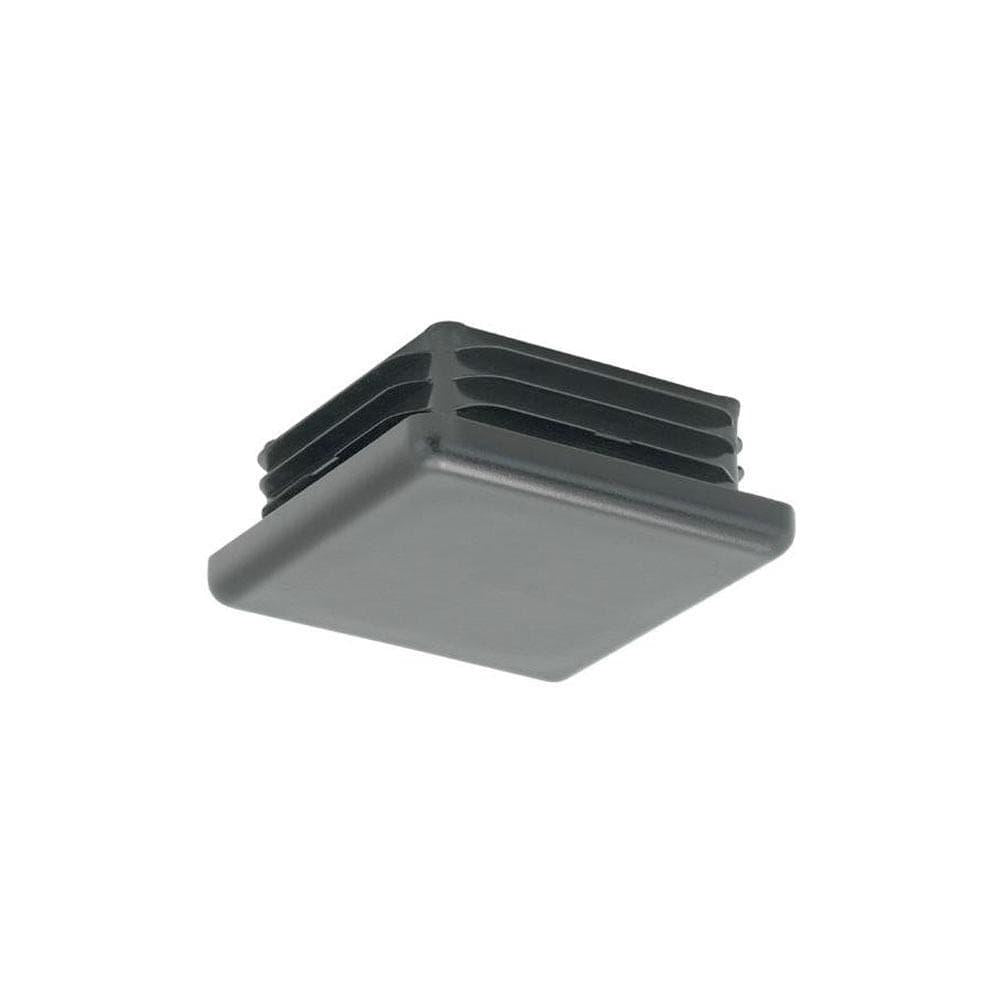 Inslagdop/meubeldop zwart vierkant 14 bij 14 cm en hoogte 0,7 cm van kunststof