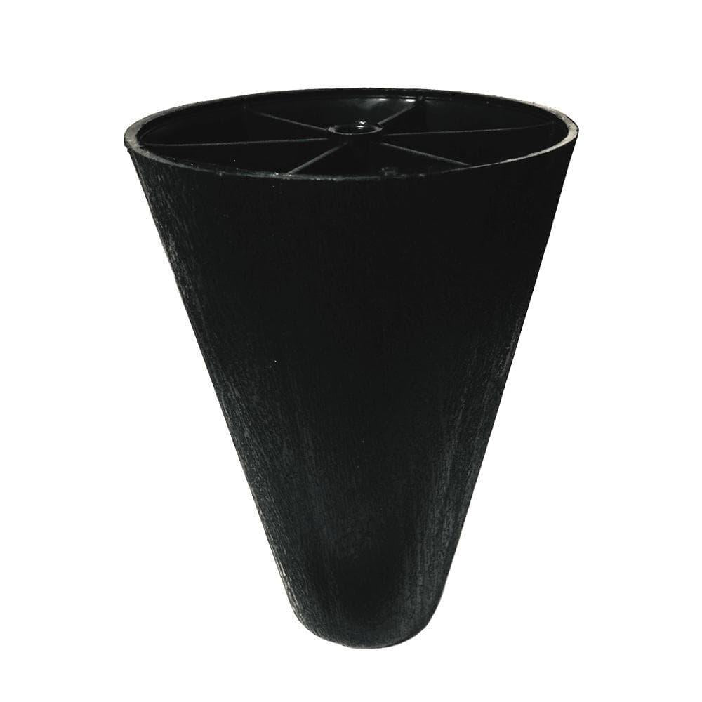 Meubelpoot zwart conisch 10 bij 10 cm en hoogte 13 cm van kunststof
