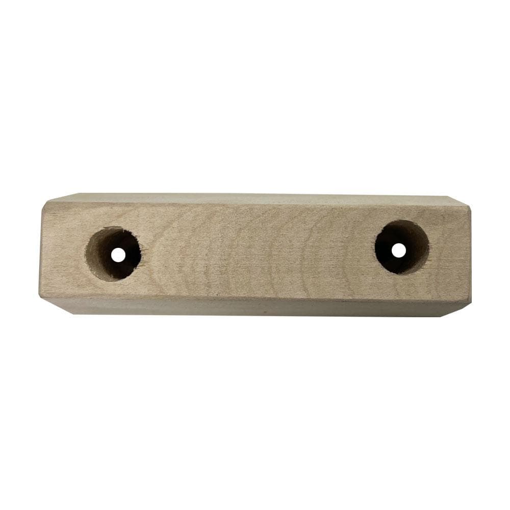 Meubelpoot rechthoek 12,5 bij 4 cm en hoogte 6 cm van massief hout