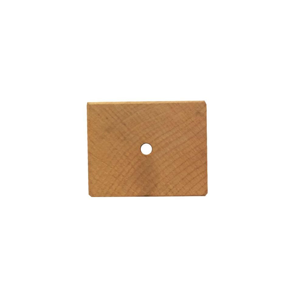 Meubelpoot zwart vierkant 6 bij 5 cm en hoogte 6 cm van massief hout