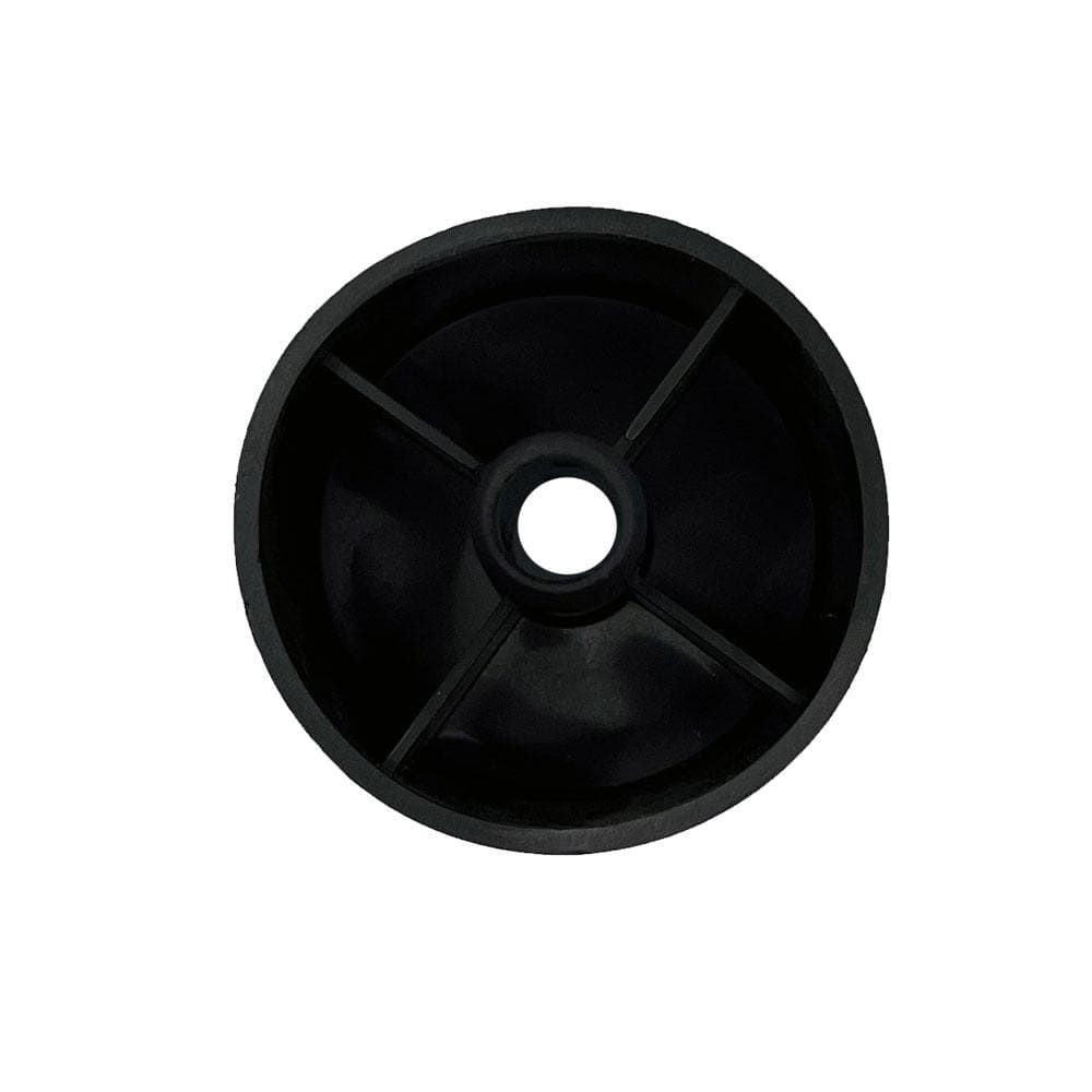 Meubelpoot met pin zwart rond Ø 5 cm en hoogte 3,5 cm van kunststof