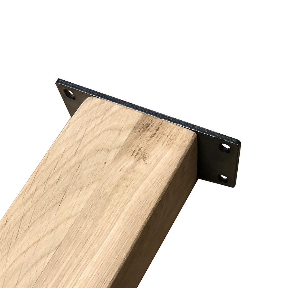 Eiken rechte tafelpoot 72 cm van massief hout 10 x 10 cm - set van 4 stuks