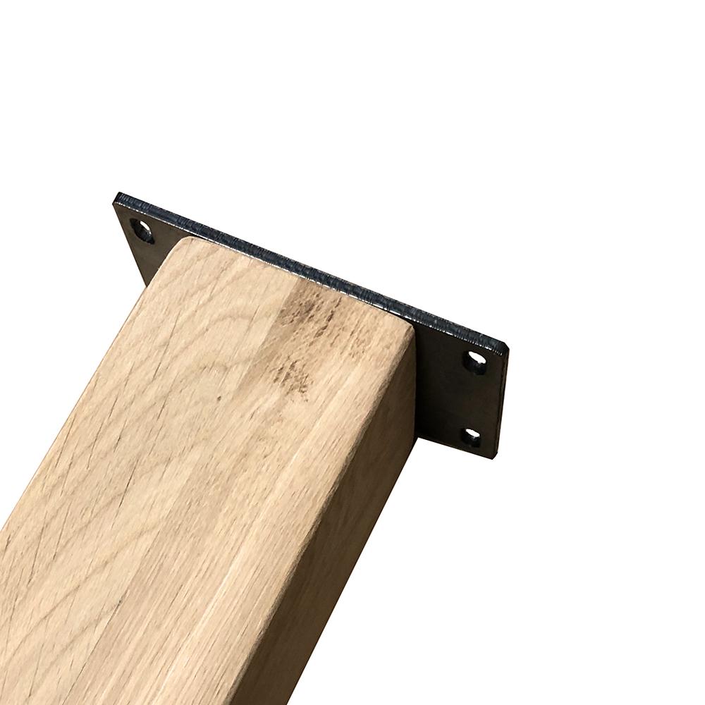 Eiken rechte tafelpoot 72 cm van massief hout 7 x 7 cm - set van 4 stuks