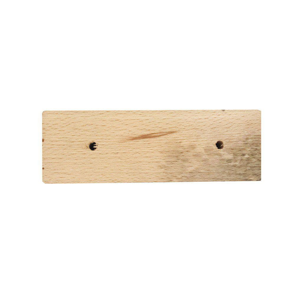 Meubelpoot bruin rechthoek 15 bij 5 cm en hoogte 9 cm van massief hout