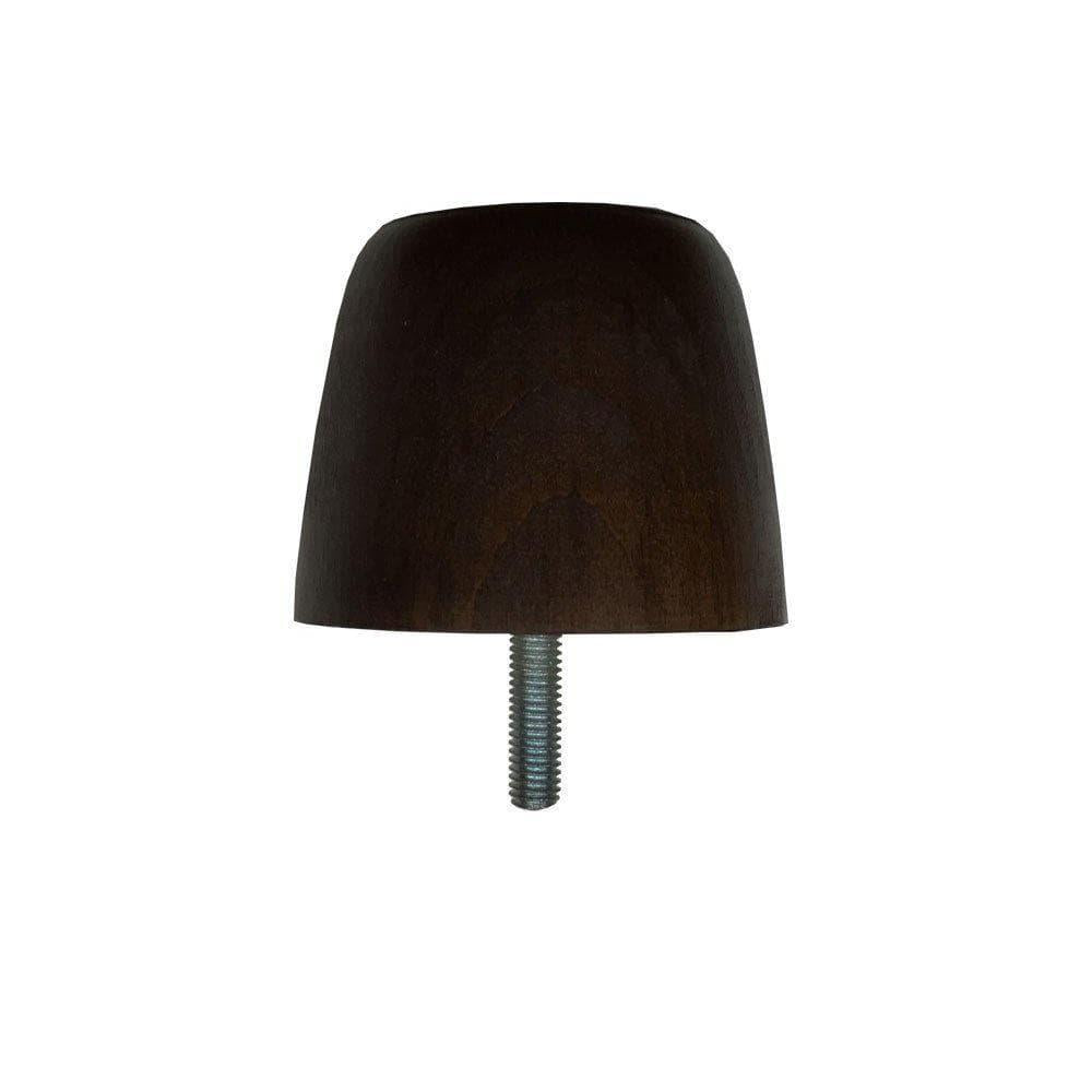 Meubelpoot bruin rond Ø 7 cm en hoogte 5,5 cm van massief hout (M8)