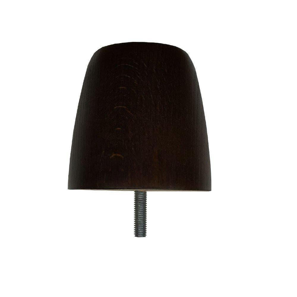 Meubelpoot bruin rond Ø 8 cm en hoogte 8 cm van massief hout (M10)