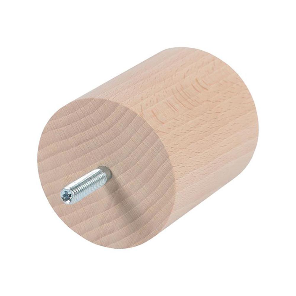 Meubelpoot rond Ø 6,4 cm en hoogte 8 cm van massief hout (M8)