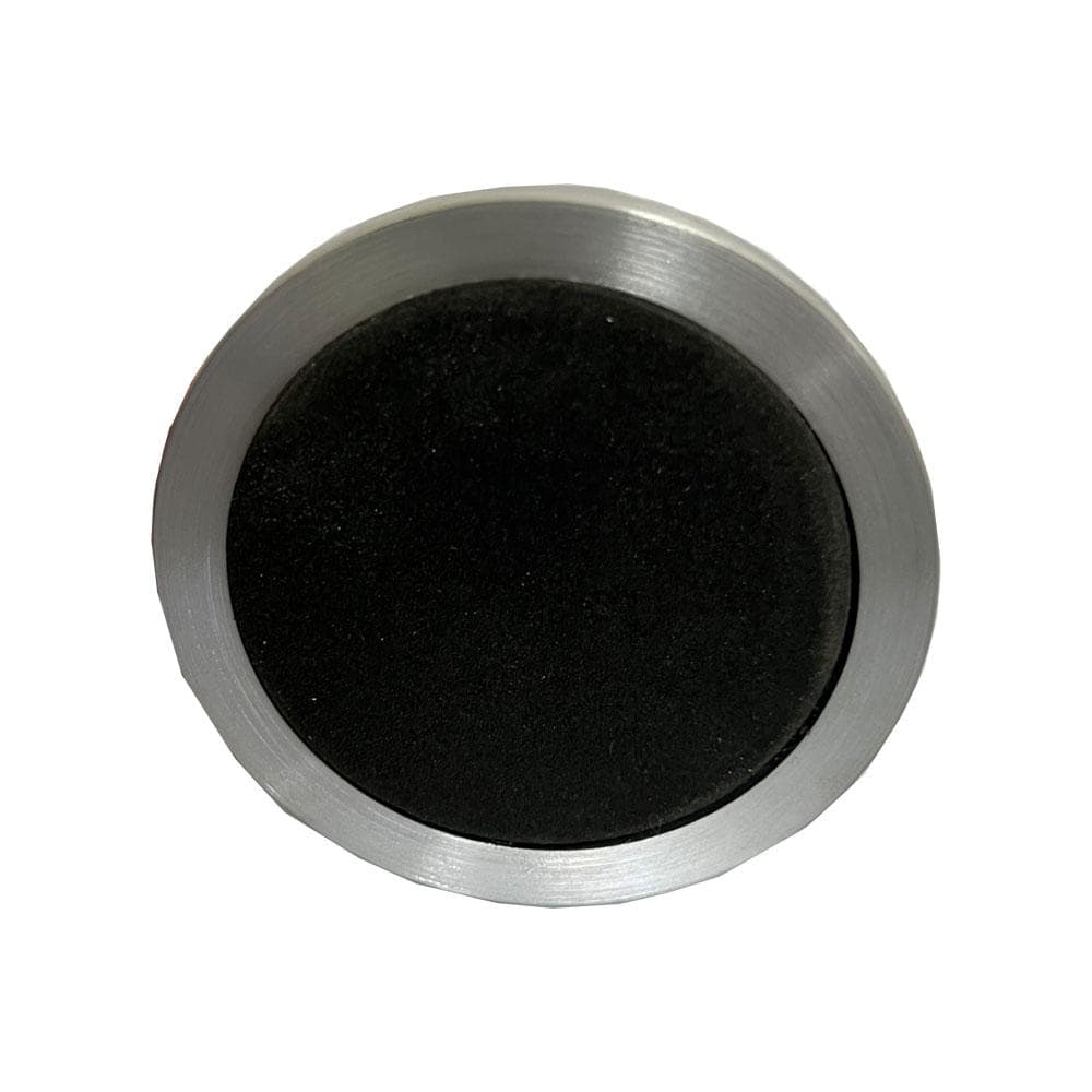 Stalen meubelpoot chroom rond ø 9 cm en hoogte 5 cm (M8)