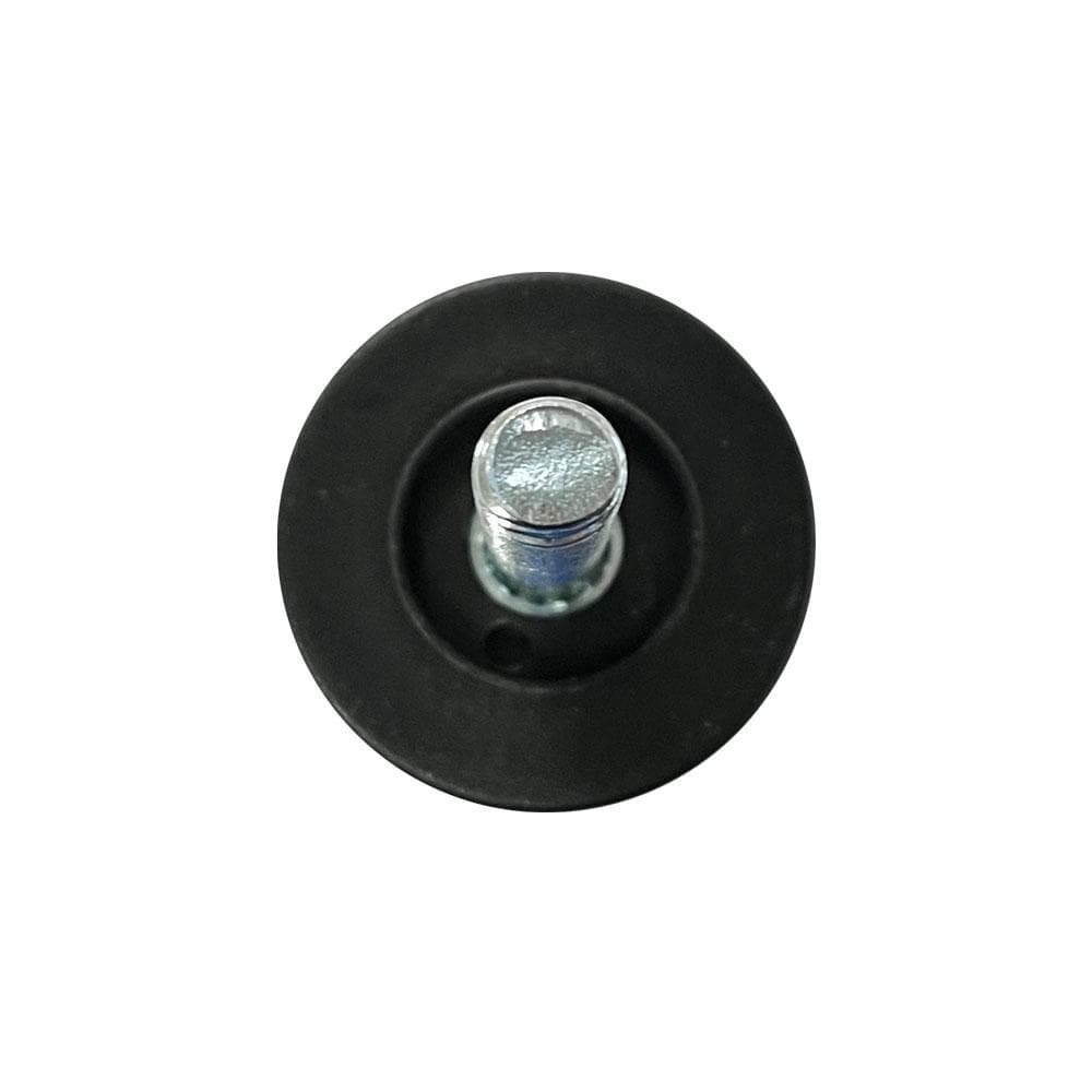 Stalen meubelpoot rvs look rond ø 4 cm en hoogte 10 cm (M10)