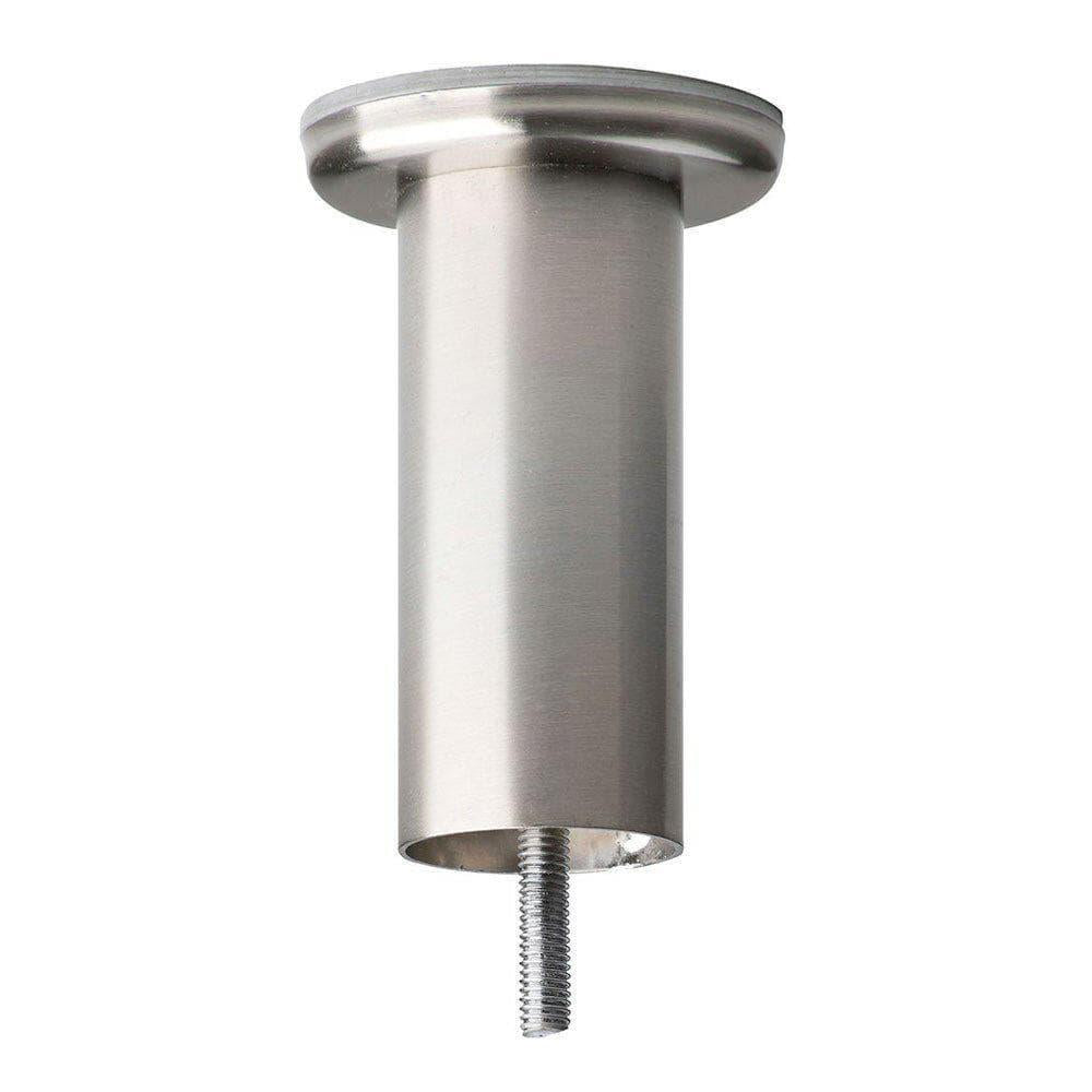 Stalen meubelpoot rvs look rond ø 4,2 cm en hoogte 12 cm (M8)
