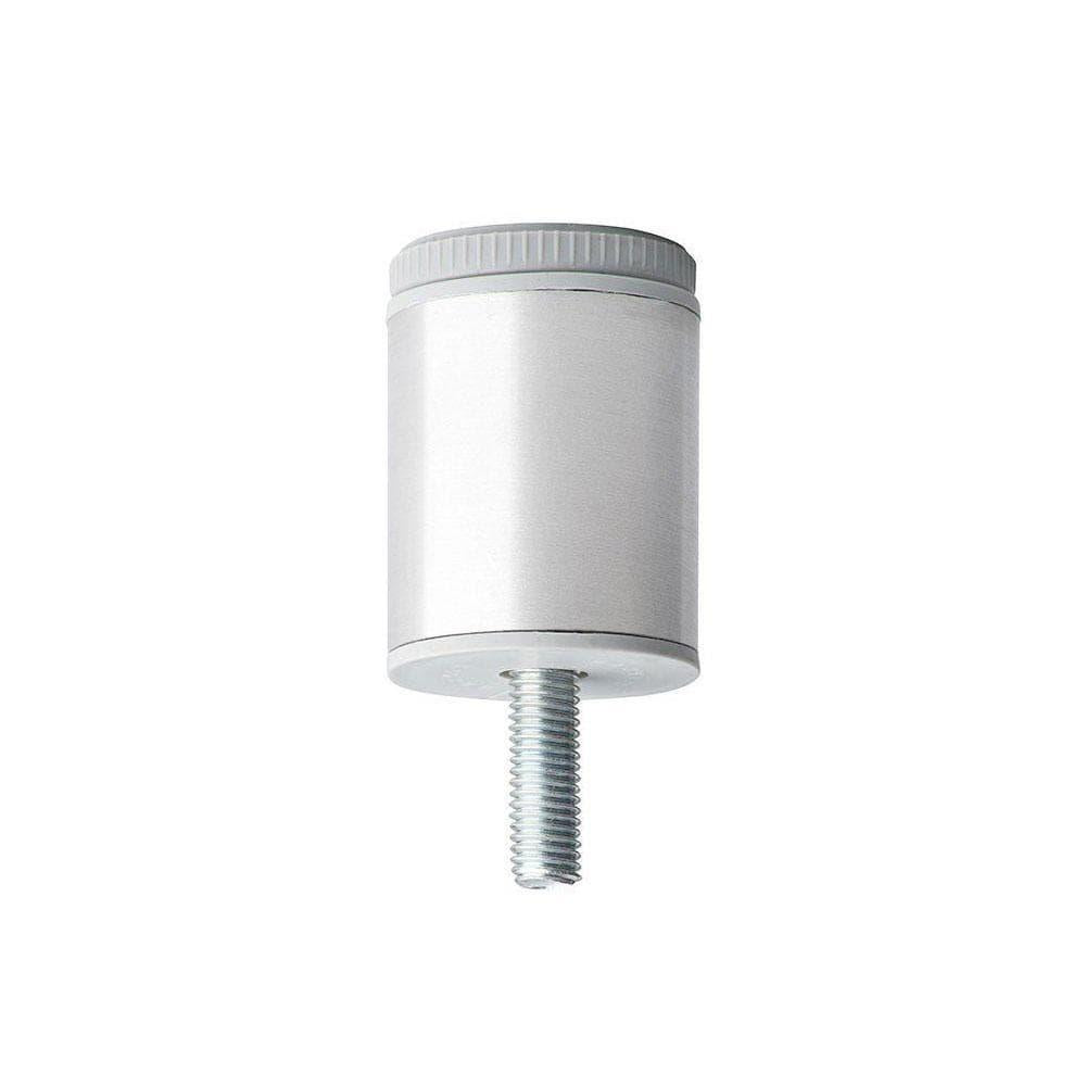 Stalen meubelpoot rvs look rond ø 4 cm en hoogte 6 cm (M10)