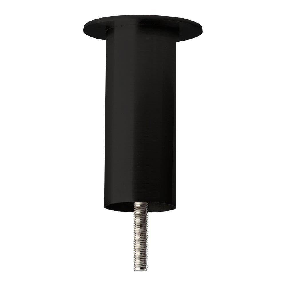 Stalen meubelpoot zwart rond ø 4 cm en hoogte 10 cm (M8)