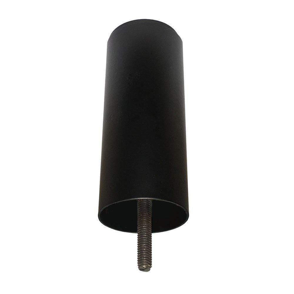 Stalen meubelpoot zwart rond ø 6 cm en hoogte 12 cm (M8)