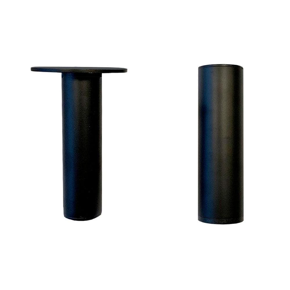 Stalen verstelbare meubelpoot zwart rond ø 3 cm en hoogte 12,5 cm