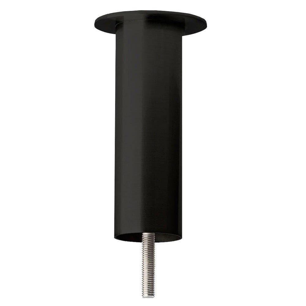 Stalen meubelpoot zwart rond ø 4 cm en hoogte 17 cm (M8)