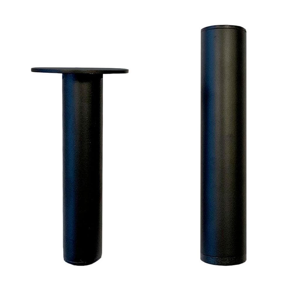 Stalen verstelbare meubelpoot zwart rond ø 3 cm en hoogte 17,5 cm