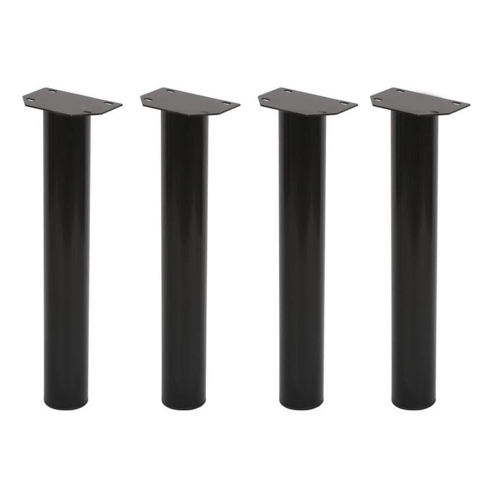 Stalen meubelpoot zwart rond ø 6 cm en hoogte 42 cm - 4 stuks