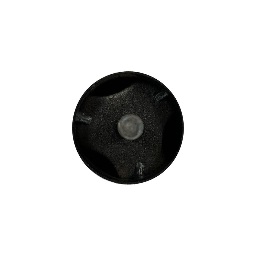 Stalen meubelpoot zwart rond ø 5 cm en hoogte 6 cm (M10)