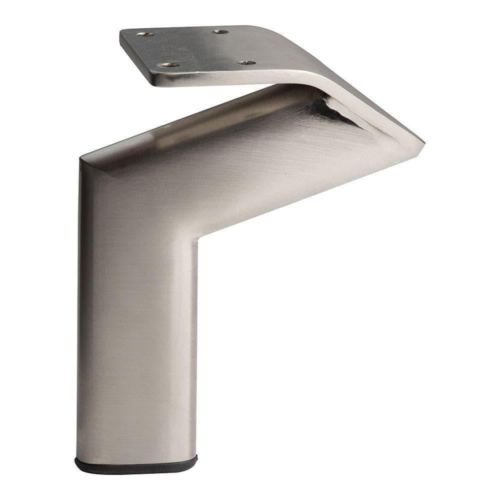 Stalen meubelpoot rvs look design 11,5 bij 2 cm en hoogte 14 cm (2 x 4 cm)