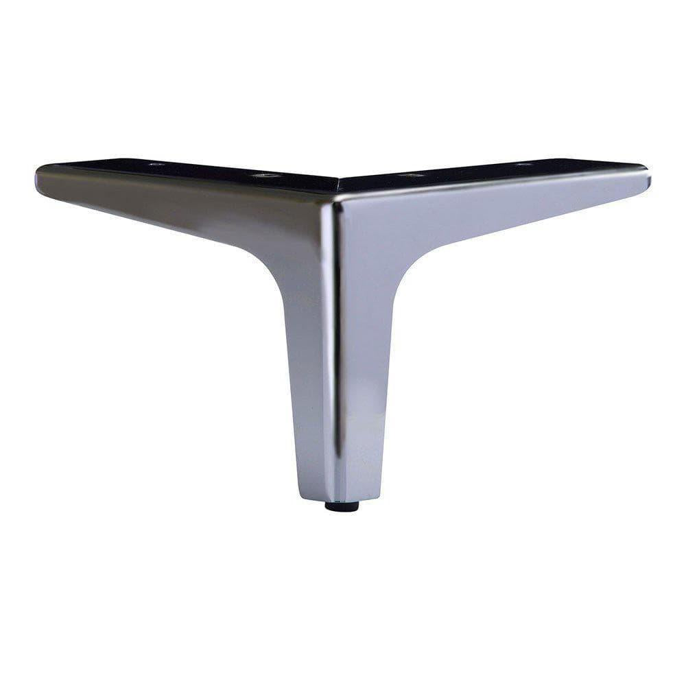Stalen meubelpoot rvs look hoek 13,5 bij 13,5 cm en hoogte 10 cm