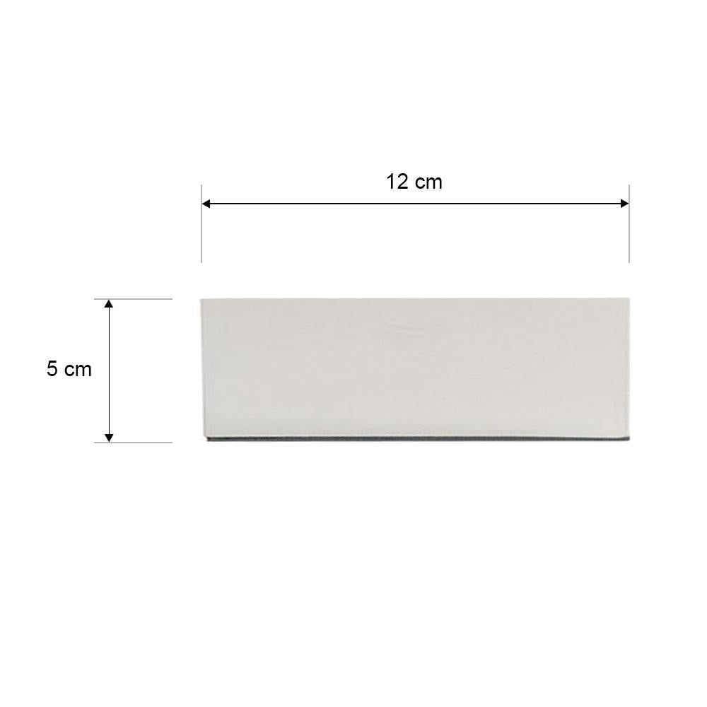 Meubelpoot rvs look vierkant 12 bij 12 cm en hoogte 5 cm van kunststof