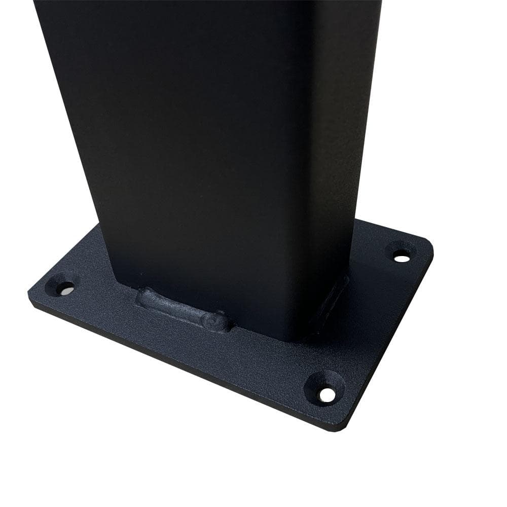 Stalen tafelpoot zwart taps 7 bij 3 cm en hoogte 72 cm (4 x 3 cm / 7 x 3 cm) - 4 stuks