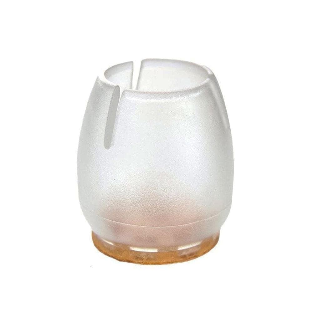 Stoeldop transparant rond Ø 1,4 cm en hoogte 2,5 cm van kunststof - 4 stuks