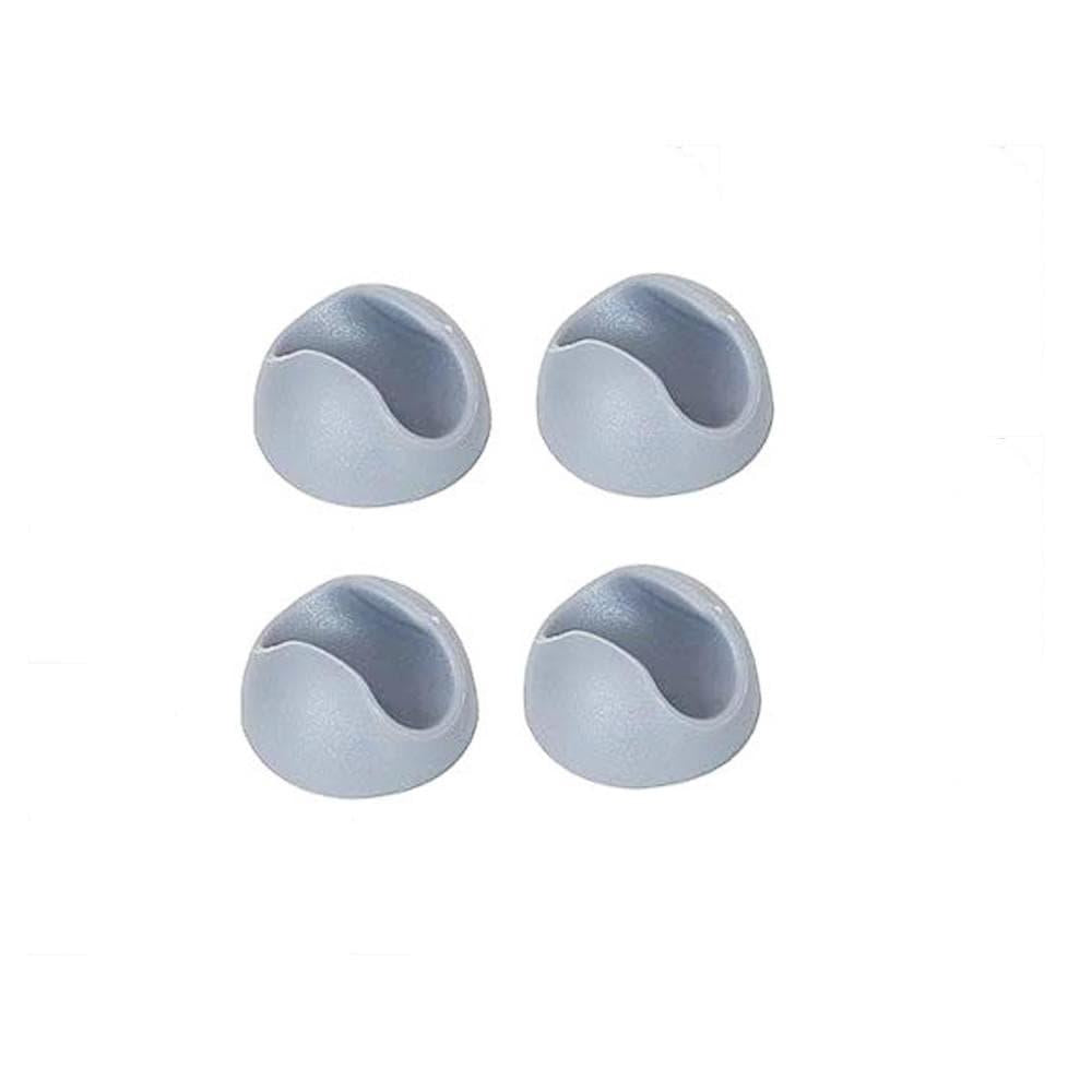 Vloerbeschermer grijs hairpin Ø 1,2 cm en hoogte 1 cm van kunststof - 4 stuks