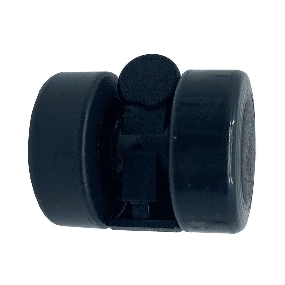 Meubelwiel zwart rond Ø 4,5 cm en hoogte 4,5 cm van massief kunststof (M8) - 4 stuks