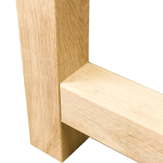 Eiken houten A taps tafelpoot bar poot 69 bij 8 cm en hoogte 100 cm (8 x 8 cm)