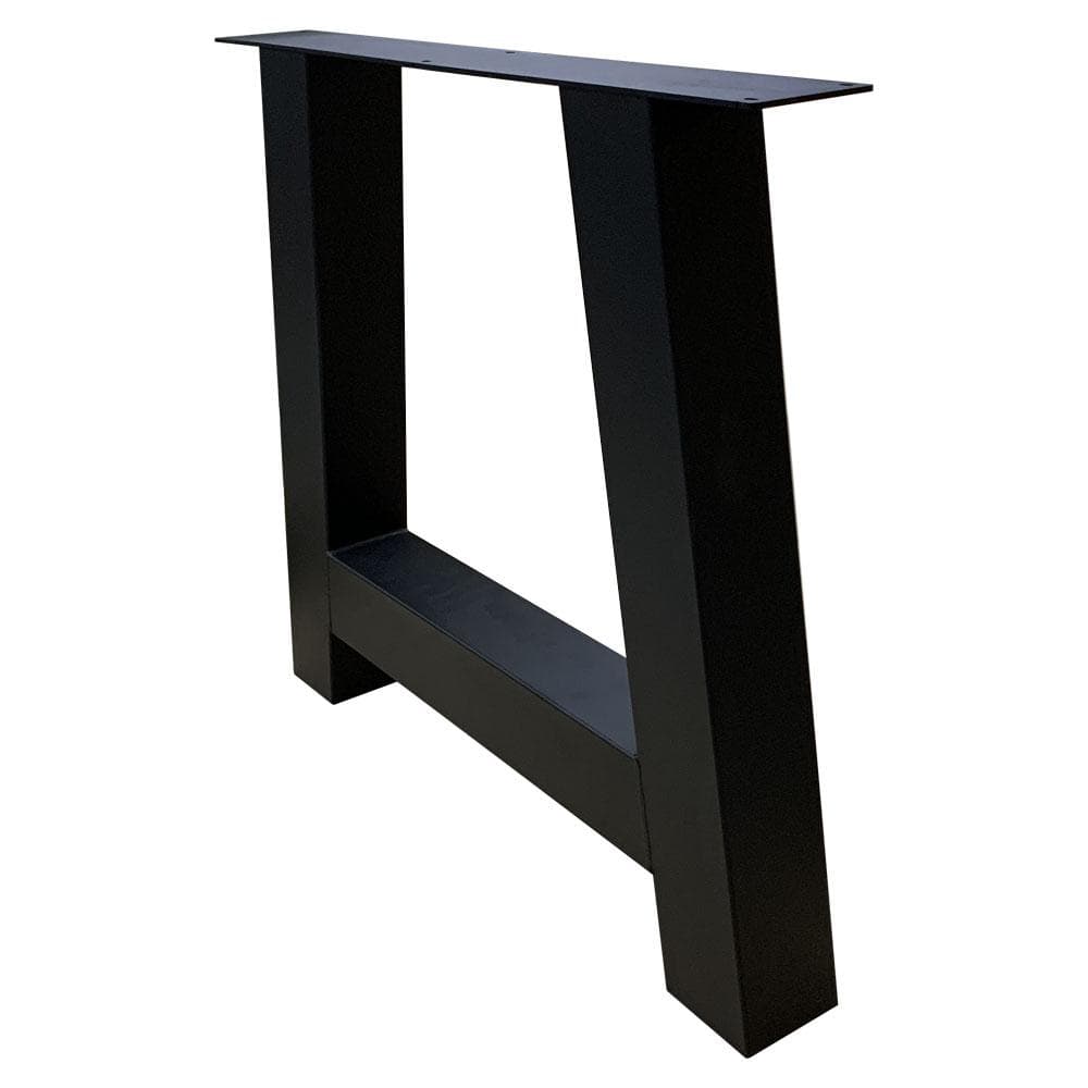 Stalen A tafelpoot 75 bij 10 cm en hoogte 72 cm zwart (10 x 10 cm)