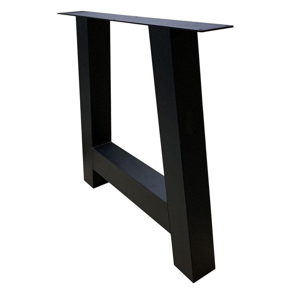 Stalen A tafelpoot 75 bij 8 cm en hoogte 72 cm zwart (8 x 8 cm)