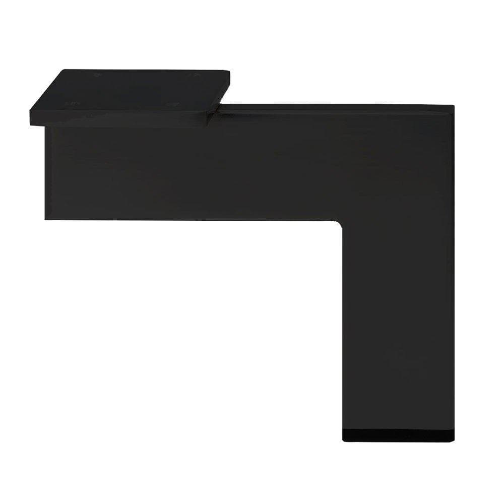 Stalen meubelpoot zwart design 14 bij 1,5 cm en hoogte 14 cm