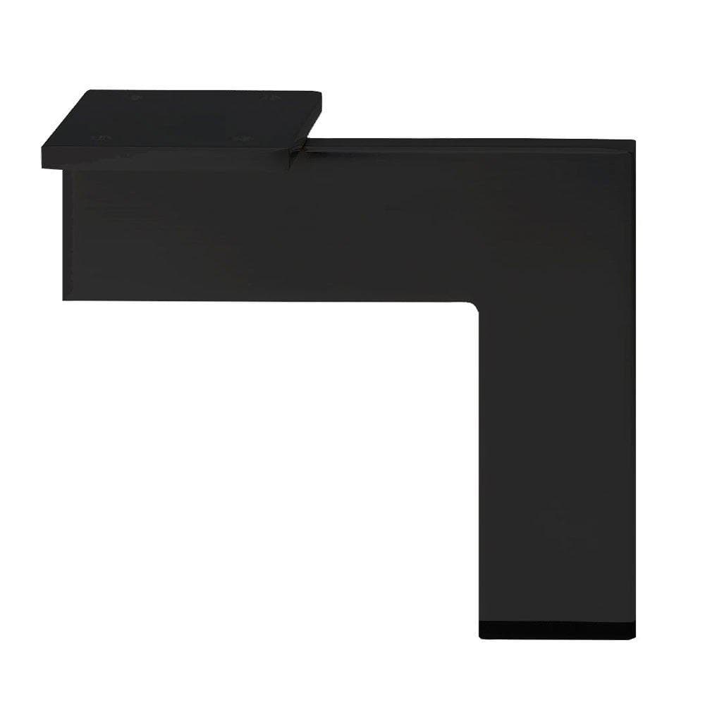 Stalen meubelpoot zwart design 14 bij 1,5 cm en hoogte 16 cm