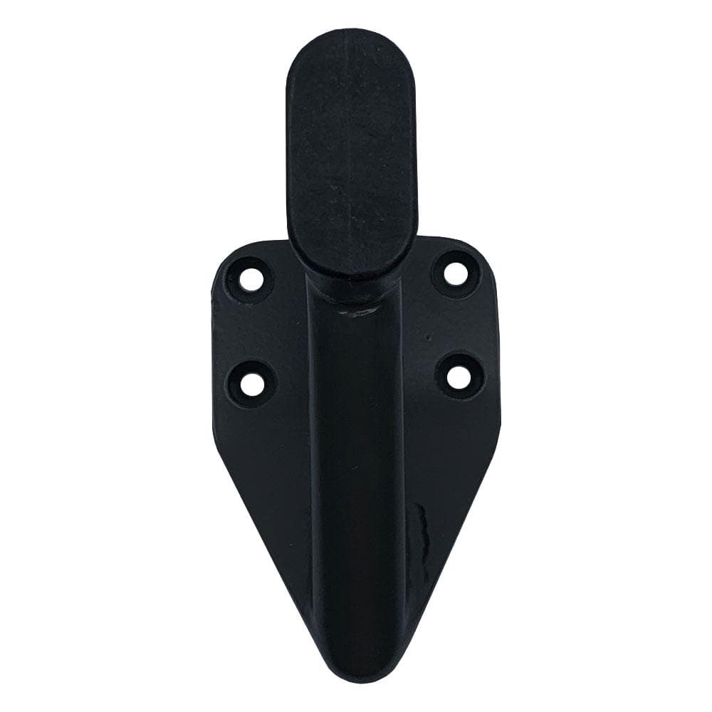 Stalen meubelpoot zwart design 11,5 bij 2 cm en hoogte 12 cm